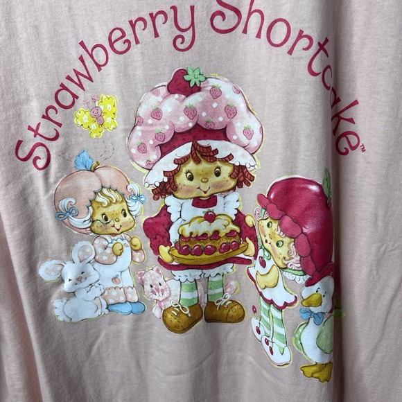 NWT Strawberry Shortcake T-Shirt Womens 3X Pink Retro Kidcore Nostalgia - Picture 2 of 5